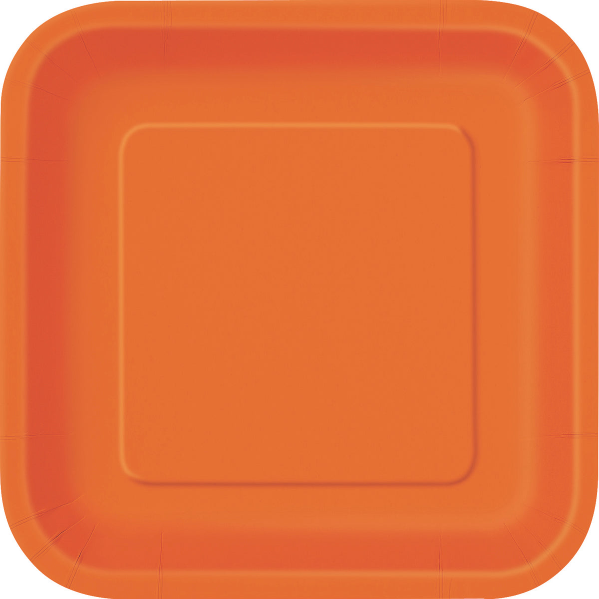 7 Pumpkin Orange Paper Plates Square plates