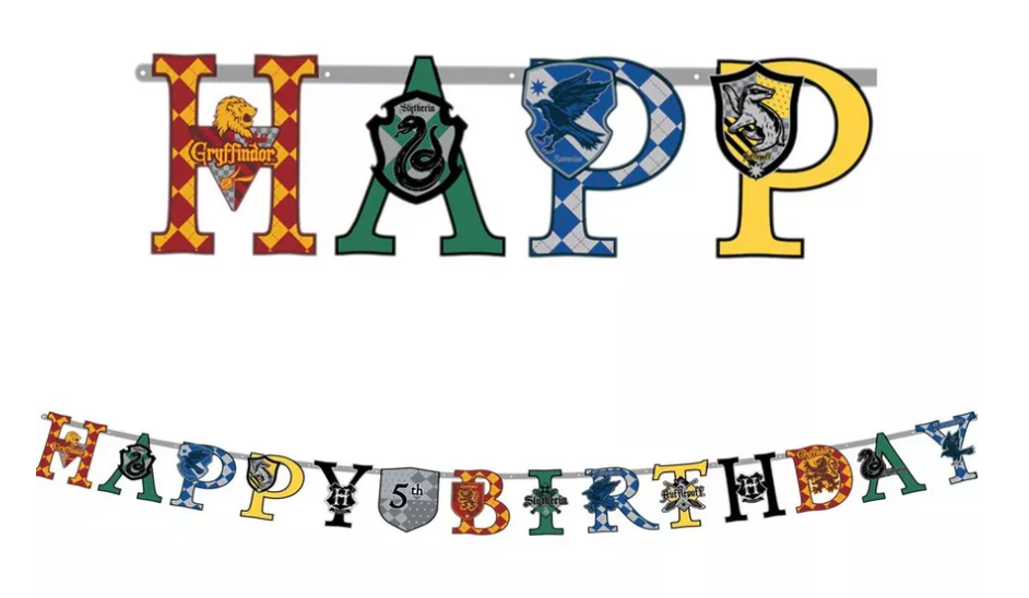 Harry Potter Jumbo Add-An-Age Letter Birthday Banner – A Birthday Place
