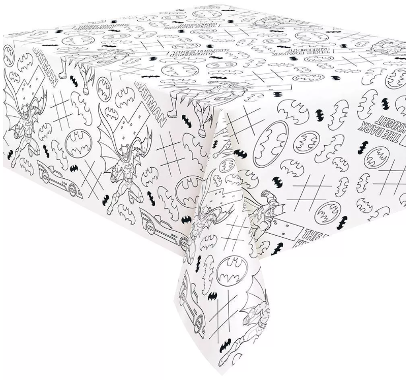 Unique Paper Tablecloth Coloring Activity - 1 Rectangular Table Cover 54 x  84 for Dinner Party Games for Kids and Adults