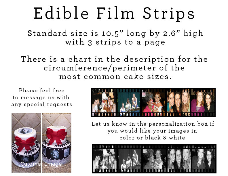 Create Your Own Film Strips Edible Cake Topper Image Strips ABPID50429 – A  Birthday Place