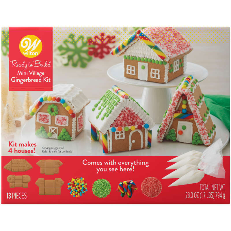 Gingerbread House DIY Kit (set of 4 houses)