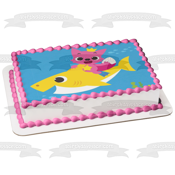 Pinkfong Riding Baby Shark Edible Cake Topper Image ABPID50899 – A ...