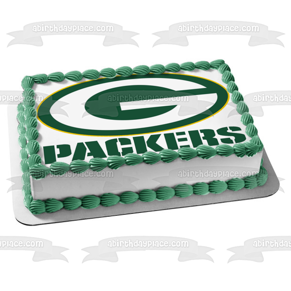 Green Bay Packers Logo Sports NFL Gold Wings Edible Cake Topper Image – A  Birthday Place