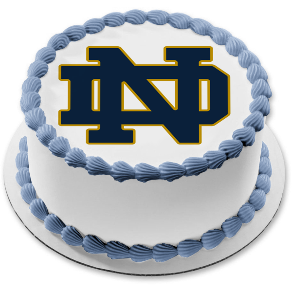 Notre Dame Fighting Irish Logo NCAA Edible Cake Topper Image ABPID0382