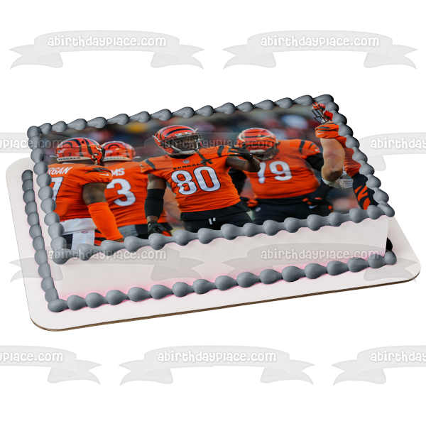 Super Bowl LVI 2022 Cincinnati Bengals Football Helmet Edible Cake Top – A  Birthday Place