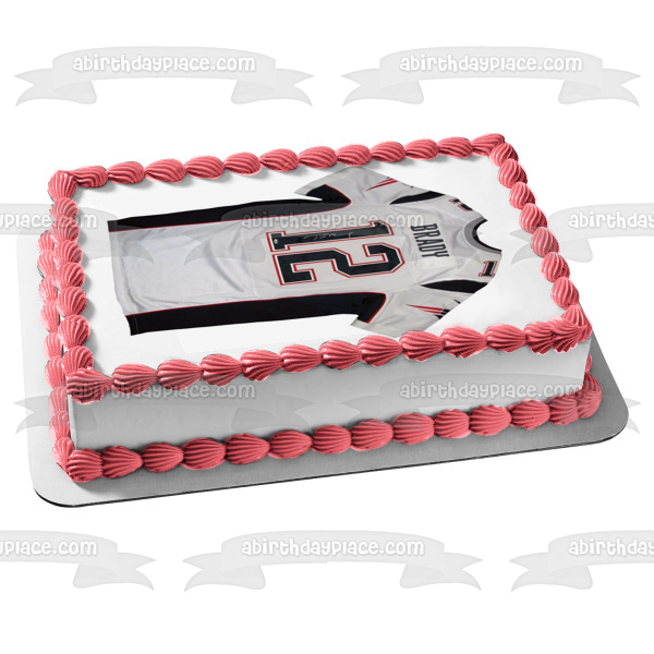 New England Patriots Tom Brady Jersey Front and Back NFL Edible Cake T – A  Birthday Place