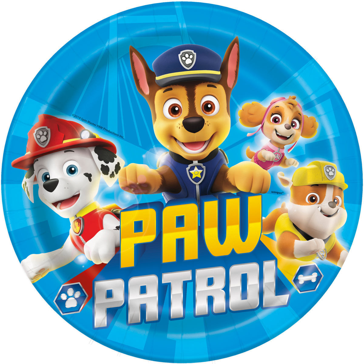 8 Paw Patrol 9 Plate – A Birthday Place