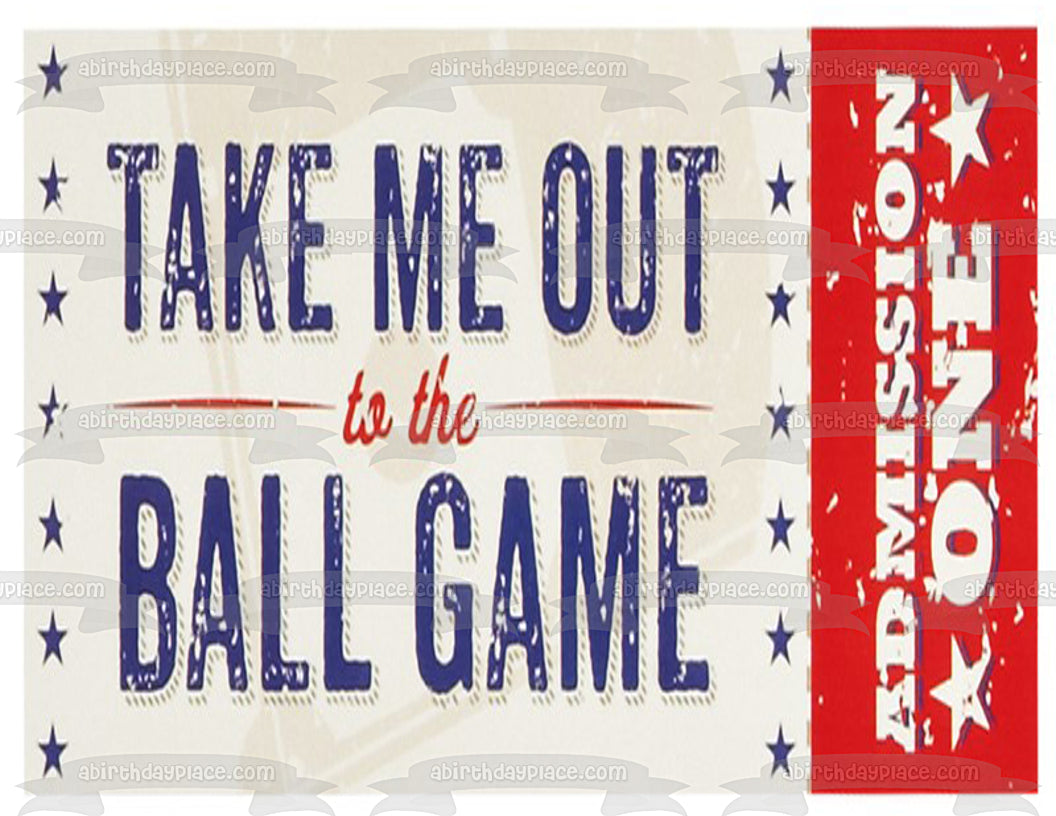 Take me out to the ball game instant down loadable baseball hats