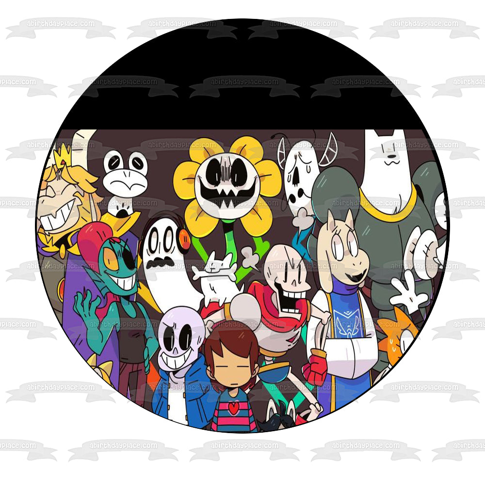 Undertale No Vacation Time Sans Pacifist Edible Cake Topper Image ABPI – A  Birthday Place