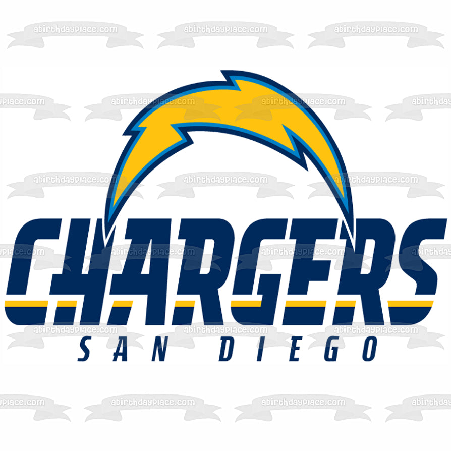 Los Angeles Chargers Team Edible Cake Topper Image ABPID55200 – A