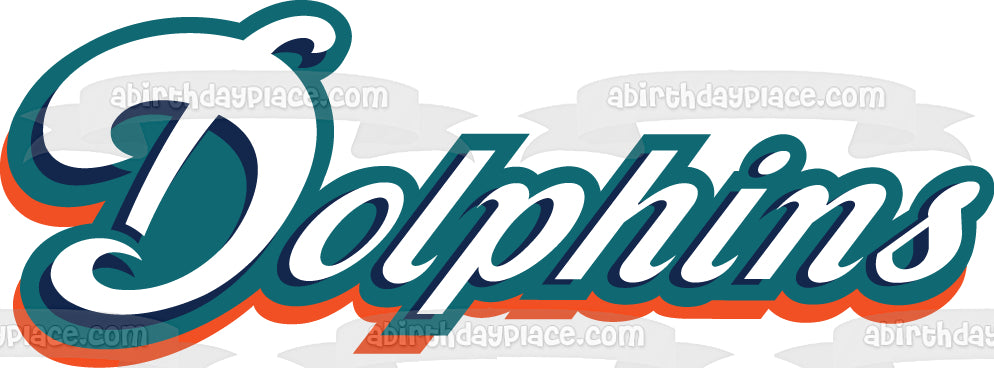 NFL Football Logos Green Football Fields Miami Dolphins and the New York  Jets Edible Cupcake Topper Images ABPID06688