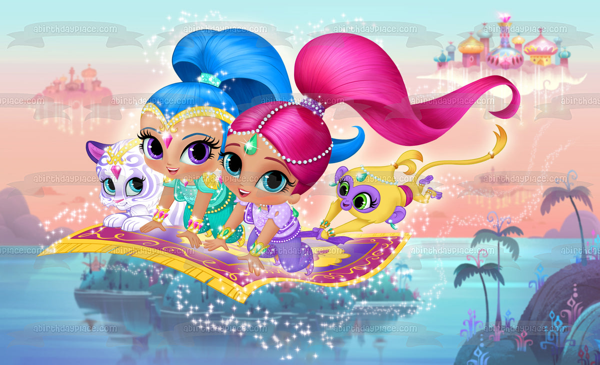 Shimmer And Shine Tala Nahal And A Magic Carpet Edible Cake Topper Ima 