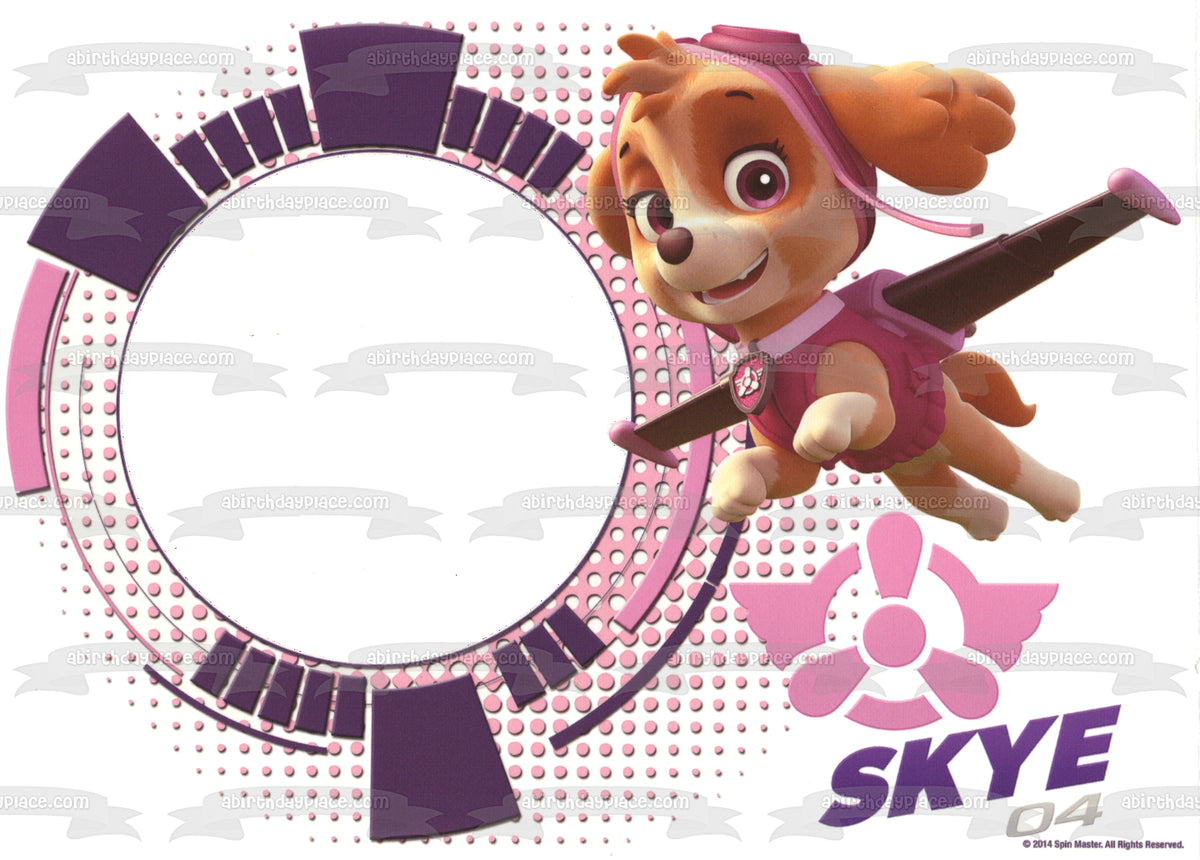 Paw Patrol Skye Pup Pack Wings Edible Cake Topper Image ABPID27513