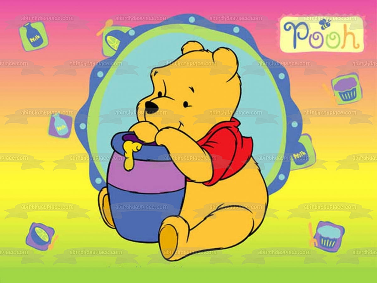 Winnie the Pooh Hunny Pot' Graphic Art Winnie the Pooh Size: 40 cm