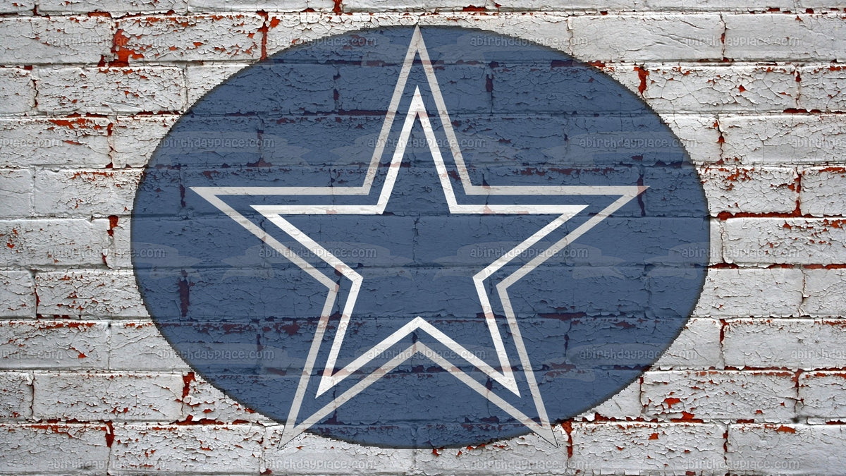 Dallas Cowboys Logo Stars NFL Edible Cupcake Topper Images ABPID05580 – A  Birthday Place