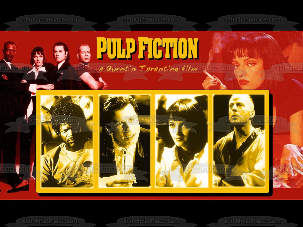 Pulp Fiction Vincent Jules Mia Wallace Butch Edible Cake Topper Image – A  Birthday Place