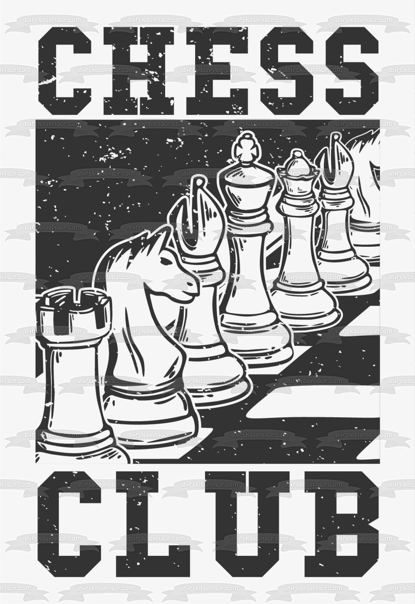 Chess Club Chess Board Board Game Edible Cake Topper Image ABPID55843 – A  Birthday Place