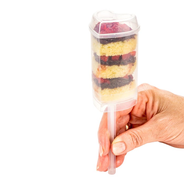 Cake Push Pop Containers with Lids - 25 ct