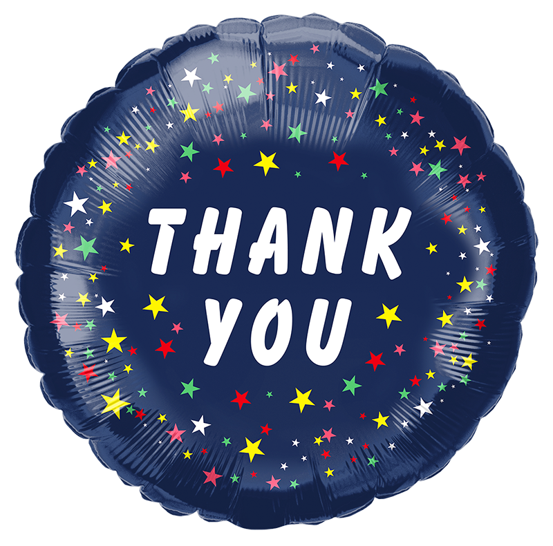 Blue Thank You 18" Round Foil Balloon, 1ct