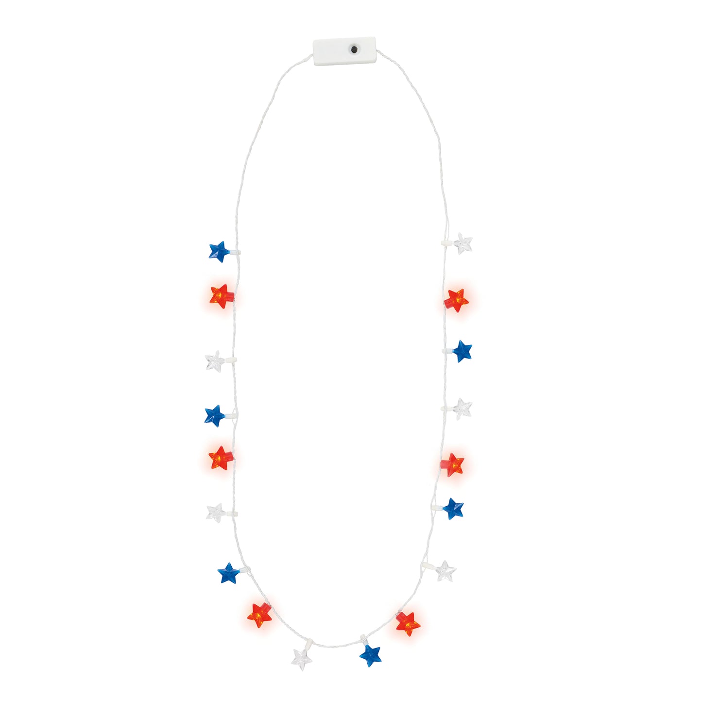 Collar LED de Estrellas Patrióticas, 1 ct