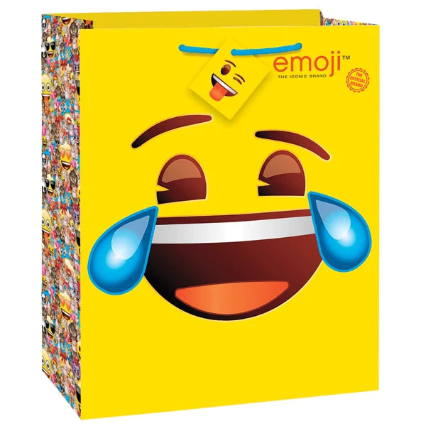 Bolsa de regalo Emoji de 10,5" x 12,75", 1 unidad