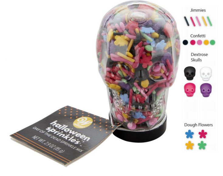 Day of the Dead Skull Sprinkles Bottle, 2.9oz