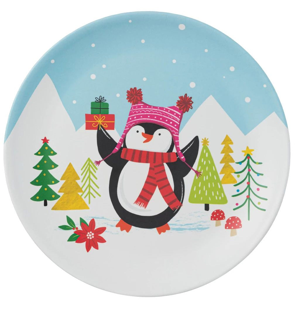 Penguin Winter 10" Plate, 1ct