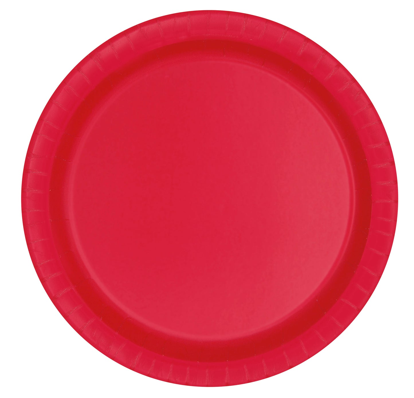 Platos de postre redondos sólidos de color rojo rubí de 7", 8 unidades