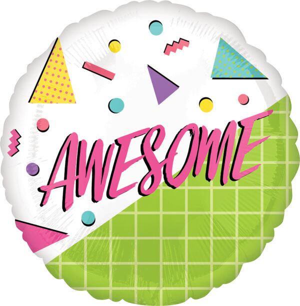 Awesome Party 17" Round Foil Balloon, 1ct