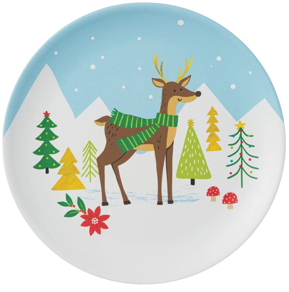 Reindeer Winter 10" Plate, 1ct