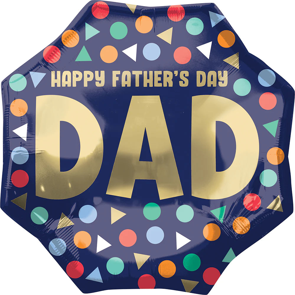 Globo de aluminio Happy Father's Day Dad de 22", 1 unidad