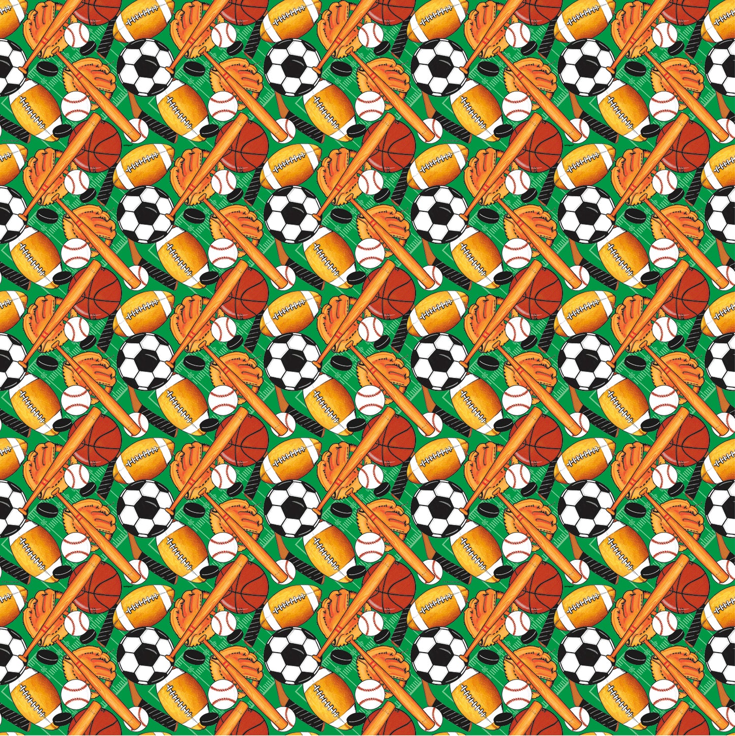 Papel de regalo deportivo clásico, 30" x 5 pies