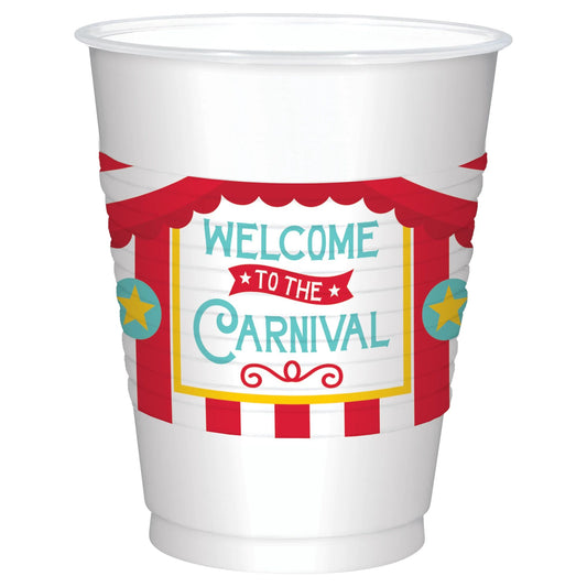 Vaso de plástico con estampado de carnaval, 25 unidades