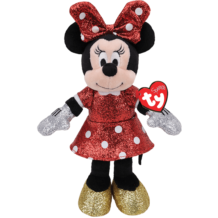 Beanie Buddy - Minnie Mouse Rojo Brillo, 1 unidad