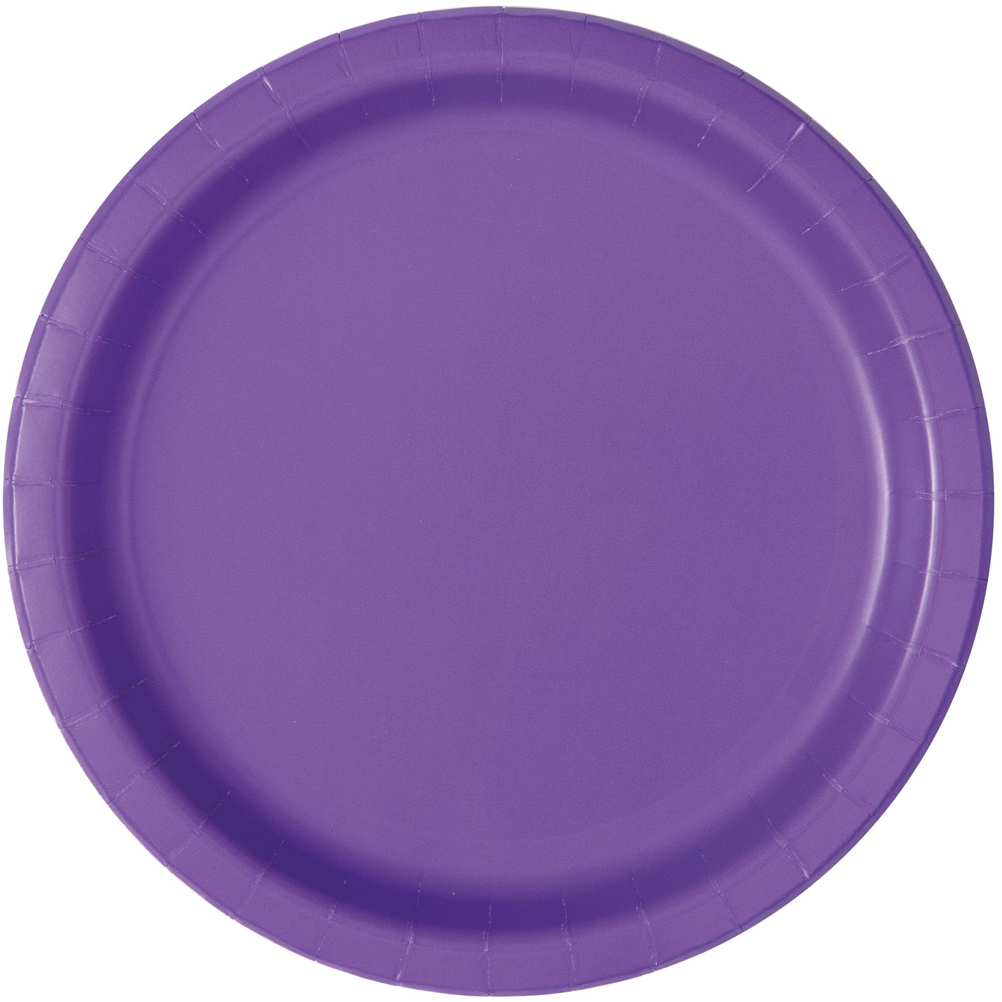 Platos de postre redondos de 7 pulgadas, color morado neón, 8 unidades