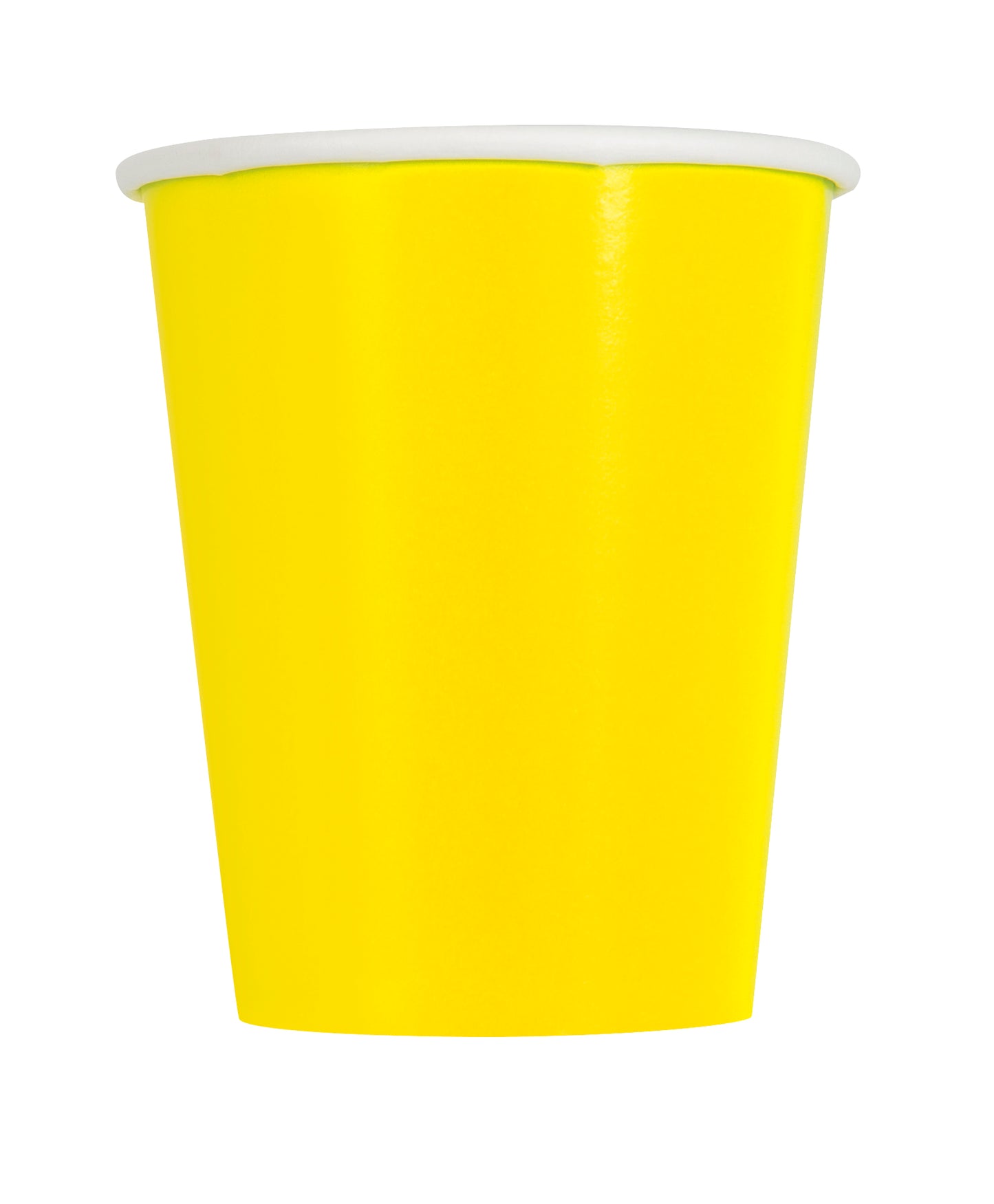 Vasos de papel amarillo neón de 9 oz, 8 unidades