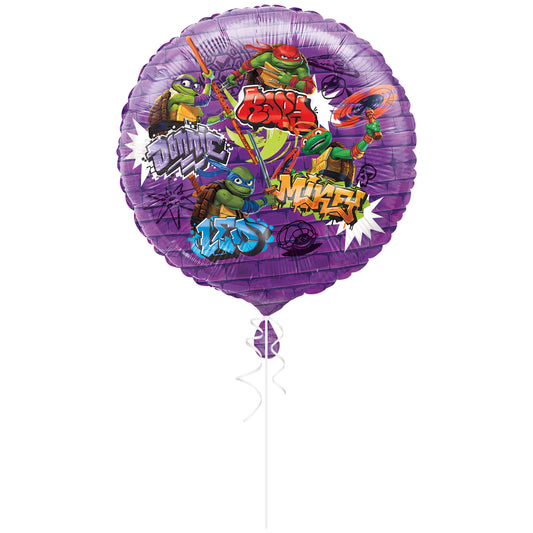 Globo de aluminio redondo de 18.0 in de TMNT Mutant Mayhem, 1 unidad