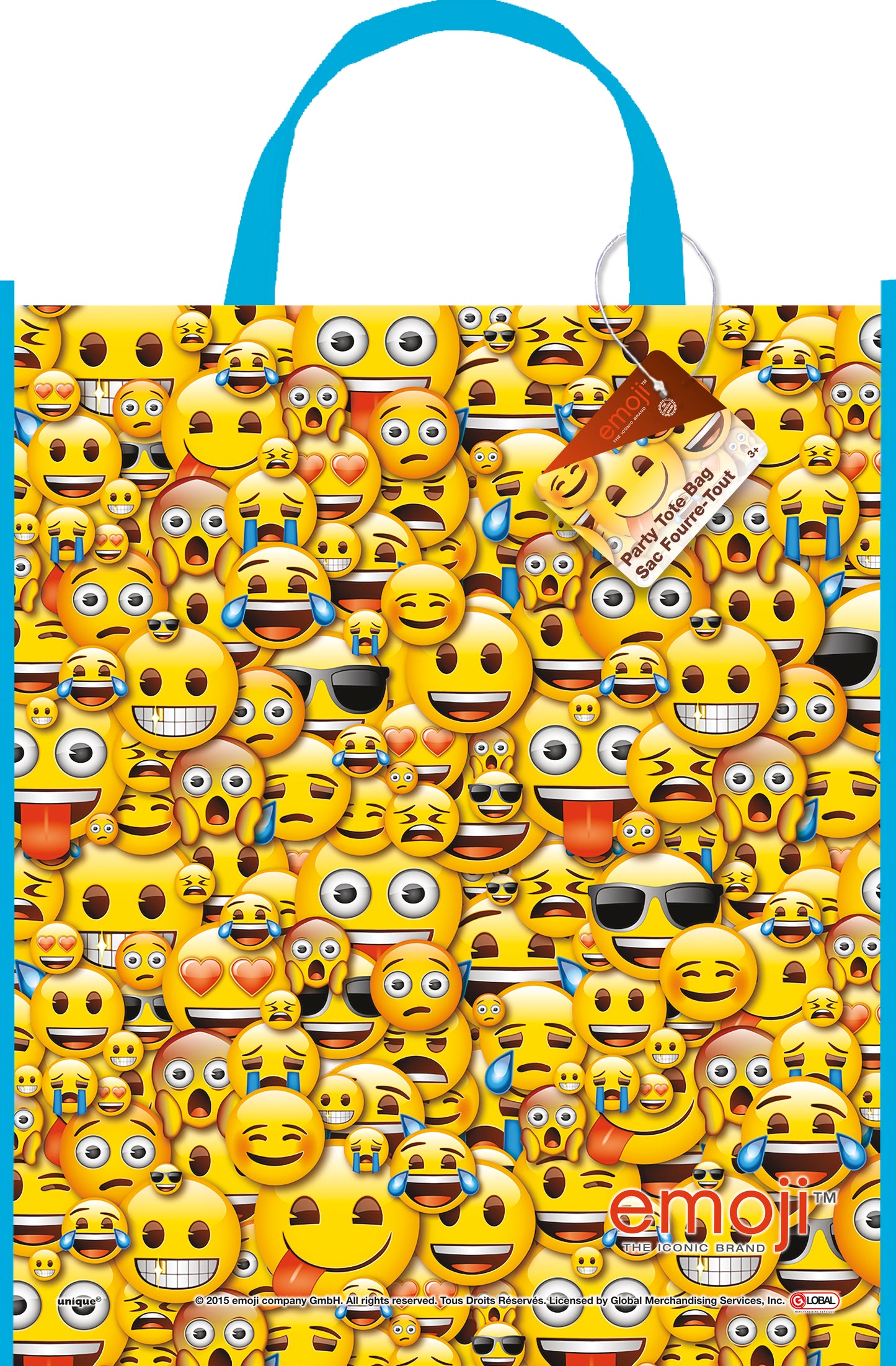 Bolsa de mano Emoji, 13" x 11", 1 unidad