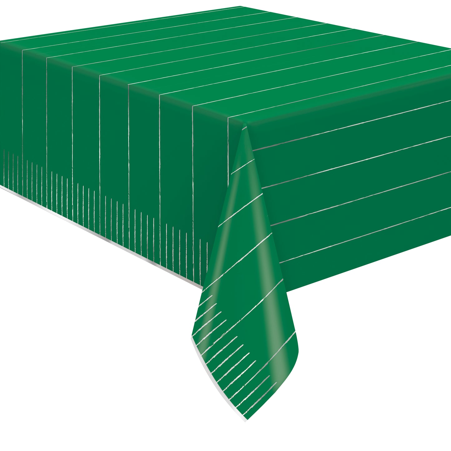 Kickoff Football Field Rectangular Foil Table Cover, 54" x 84", 1ct