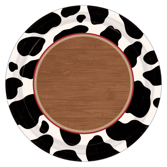 Yeehaw 7" Round Plates, 8ct