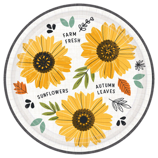 Harvest Market 7" Round Plates, 8ct