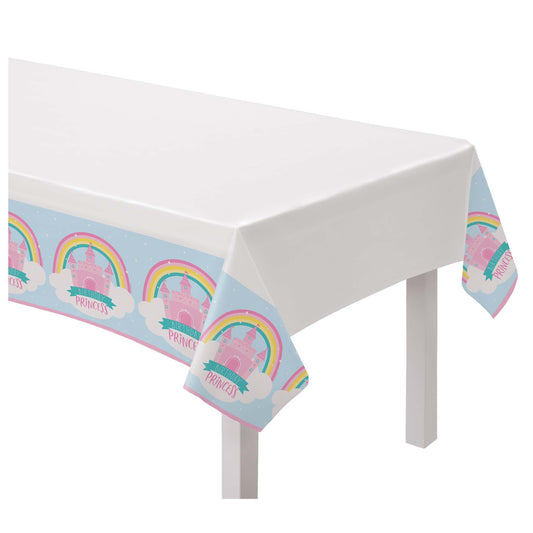 Princess Castle Birthday Plastic Table Cover, 1ct