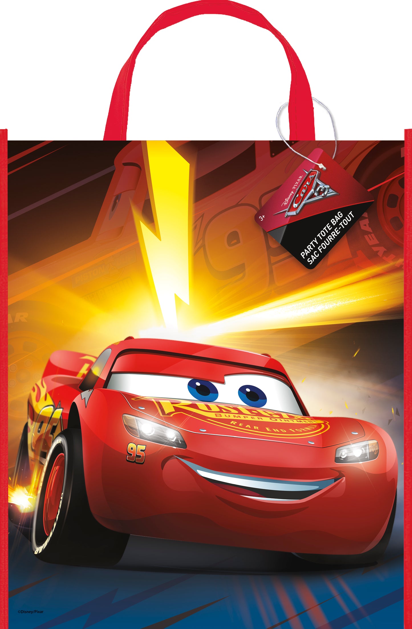 Bolsa de mano de película Cars 3, 13" x 11", 1 unidad