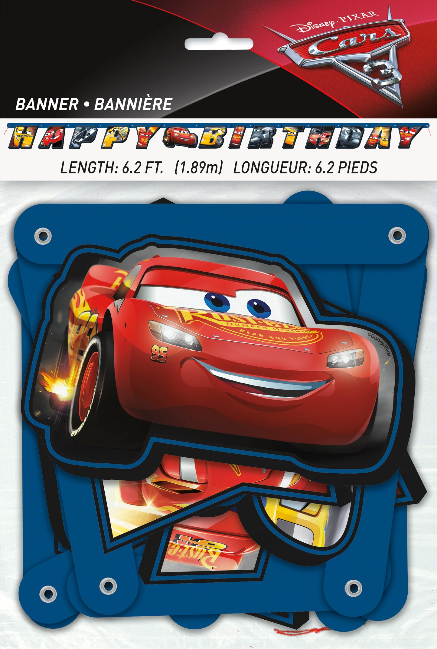 Banner articulado grande de la película Cars 3