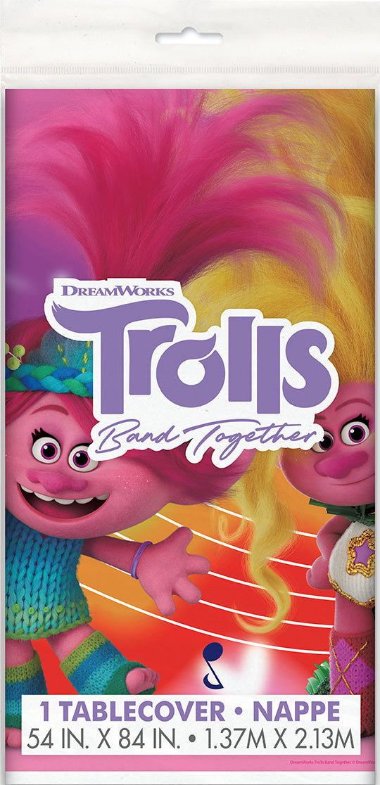 Trolls Mantel de plástico para mesa, 54" x 84", 1 unidad