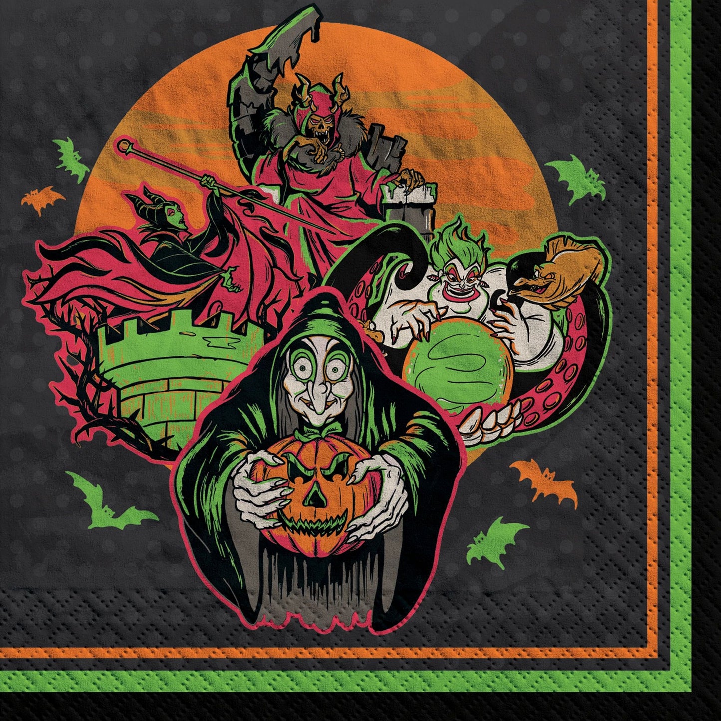 Disney Halloween Villains Beverage Napkins, 36ct