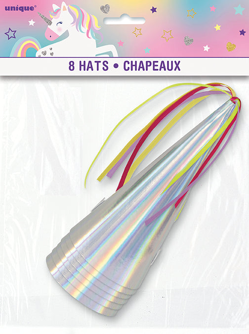 Unicorn Horn Party Hats, 8ct