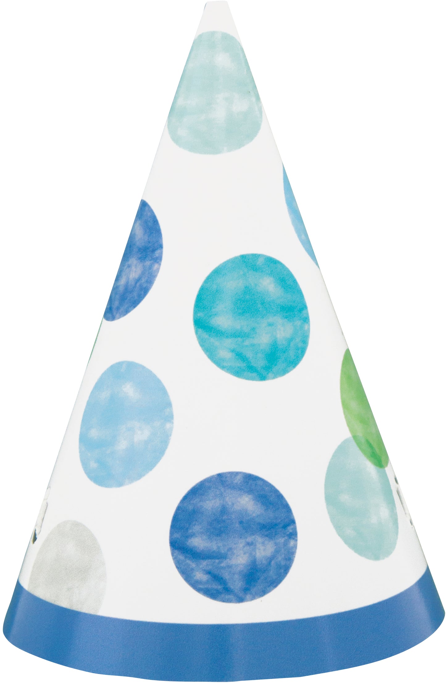 Blue Dots 1st Birthday Mini Party Hats, 8ct