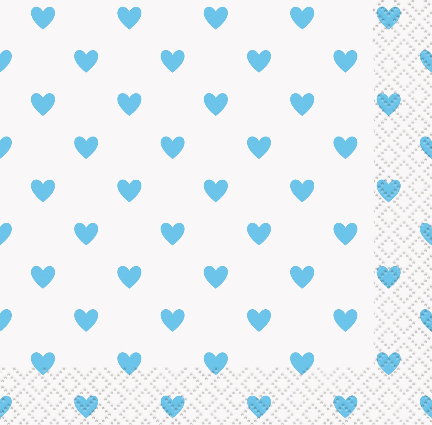 Blue Hearts Baby Shower Beverage Napkins, 16ct