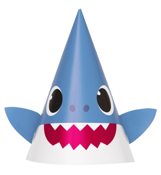 Gorros de fiesta Baby Shark, 8 unidades